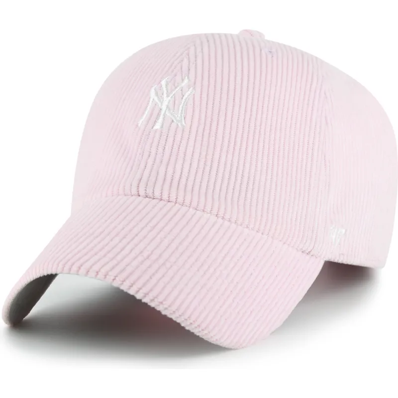 kapa-zaobljena-ruzicasta-podesiv-clean-up-cord-base-runner-new-york-yankees-mlb-47-brand