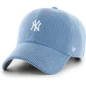 47-brand-curved-brim-clean-up-cord-base-runner-new-york-yankees-mlb-blue-adjustable-cap