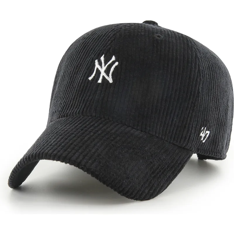 cap-zaobljena-black-adjustable-strap-clean-up-cord-base-runner-new-york-yankees-mlb-47-brand