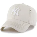 47-brand-curved-brim-clean-up-weathered-mojave-new-york-yankees-mlb-beige-adjustable-cap