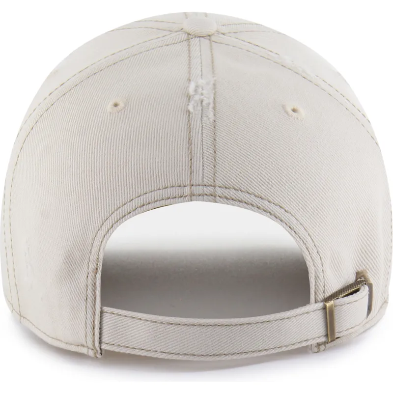 cap-zaobljena-beige-adjustable-strap-clean-up-weathered-mojave-new-york-yankees-mlb-47-brand