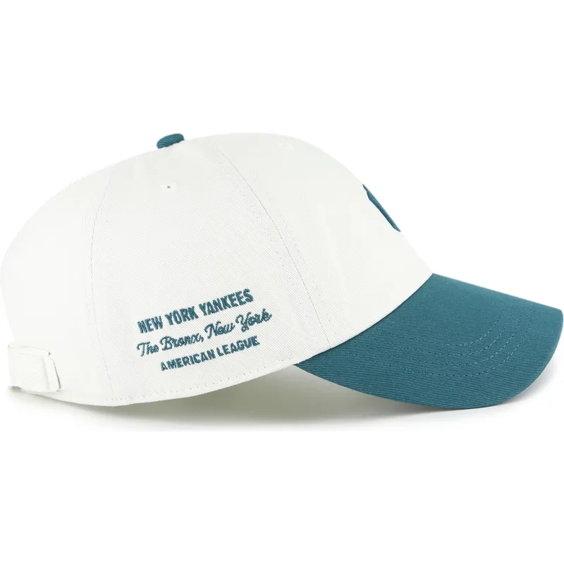 cap-zaobljena-beige-adjustable-strap-clean-up-contemporary-two-tone-new-york-yankees-mlb-47-brand