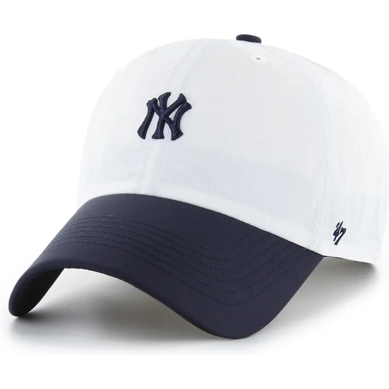 cap-zaobljena-white-adjustable-strap-clean-up-vista-mini-two-tone-new-york-yankees-mlb-47-brand