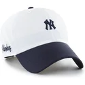 cap-zaobljena-white-adjustable-strap-clean-up-vista-mini-two-tone-new-york-yankees-mlb-47-brand