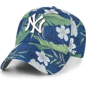 cap-zaobljena-navy-blue-adjustable-strap-clean-up-beach-side-new-york-yankees-mlb-47-brand