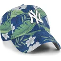 cap-zaobljena-navy-blue-adjustable-strap-clean-up-beach-side-new-york-yankees-mlb-47-brand