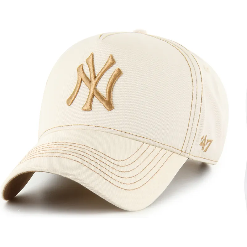 47-brand-curved-brim-mvp-dt-contrast-stitch-new-york-yankees-mlb-beige-adjustable-cap