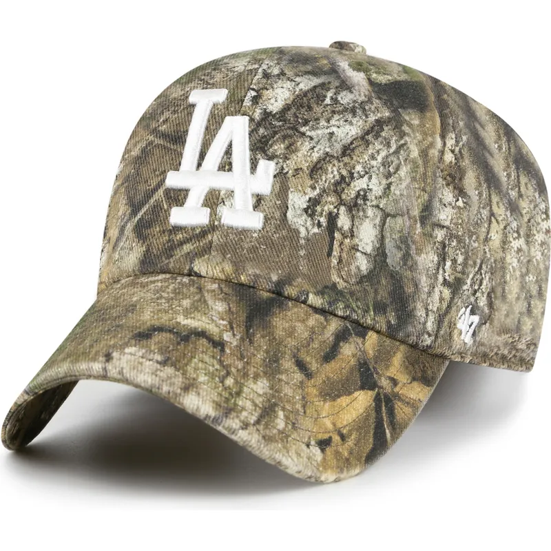 kapa-zaobljena-maskirni-podesiv-clean-up-realtree-los-angeles-dodgers-mlb-47-brand
