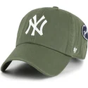 47-brand-curved-brim-clean-up-badges-new-york-yankees-mlb-green-adjustable-cap