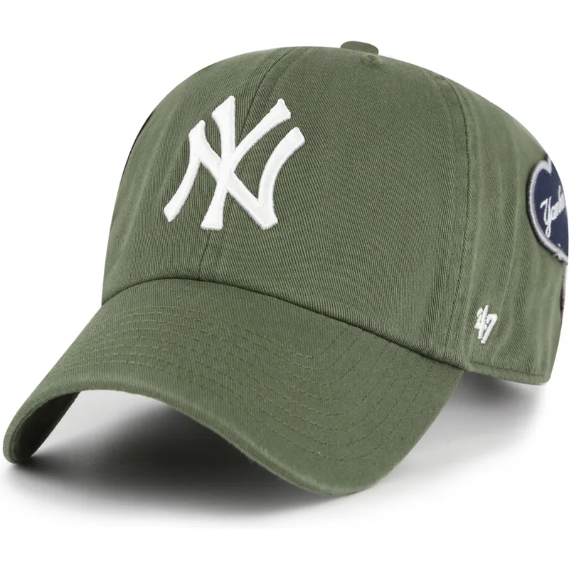 kapa-zaobljena-zelena-podesiv-clean-up-badges-new-york-yankees-mlb-47-brand