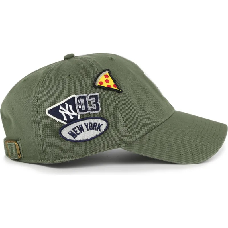 kapa-zaobljena-zelena-podesiv-clean-up-badges-new-york-yankees-mlb-47-brand