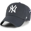 kapa-zaobljena-mornarsko-plava-podesiv-clean-up-badges-vintage-new-york-yankees-mlb-47-brand