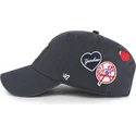 kapa-zaobljena-mornarsko-plava-podesiv-clean-up-badges-vintage-new-york-yankees-mlb-47-brand