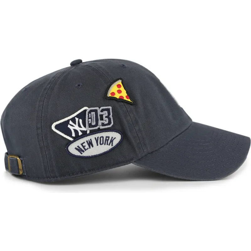 kapa-zaobljena-mornarsko-plava-podesiv-clean-up-badges-vintage-new-york-yankees-mlb-47-brand