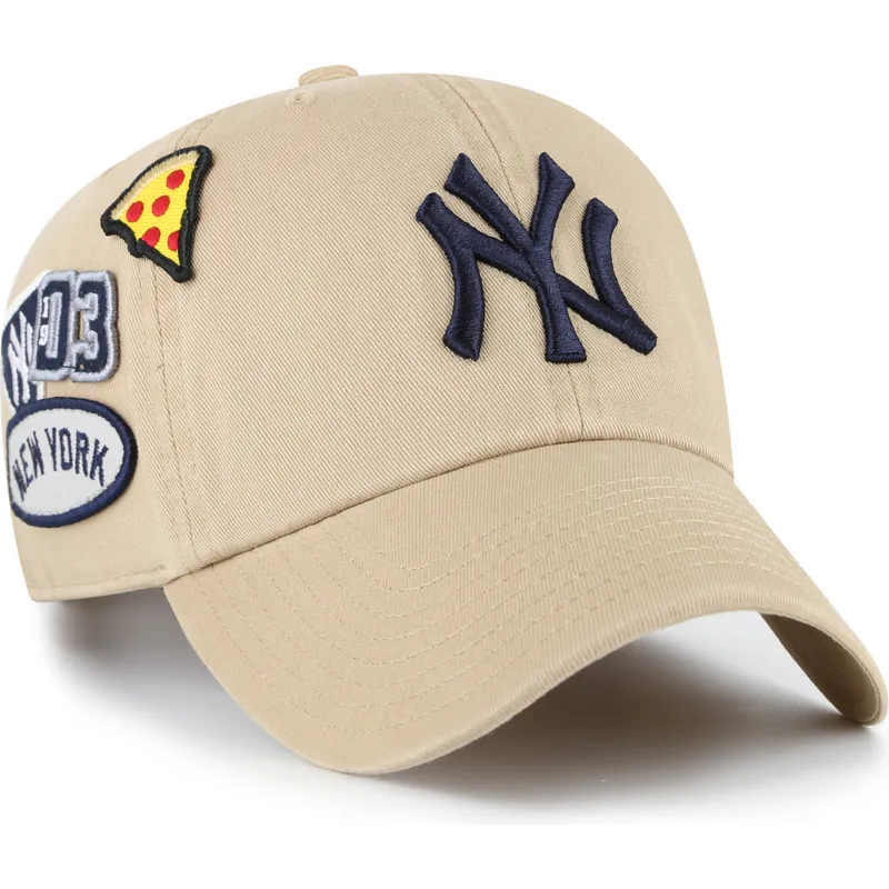 kapa-zaobljena-kaki-podesiv-clean-up-badges-new-york-yankees-mlb-47-brand