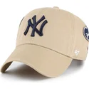 kapa-zaobljena-kaki-podesiv-clean-up-badges-new-york-yankees-mlb-47-brand