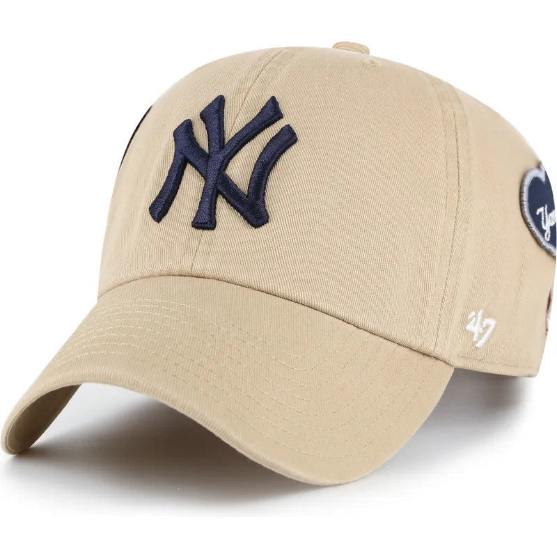 kapa-zaobljena-kaki-podesiv-clean-up-badges-new-york-yankees-mlb-47-brand