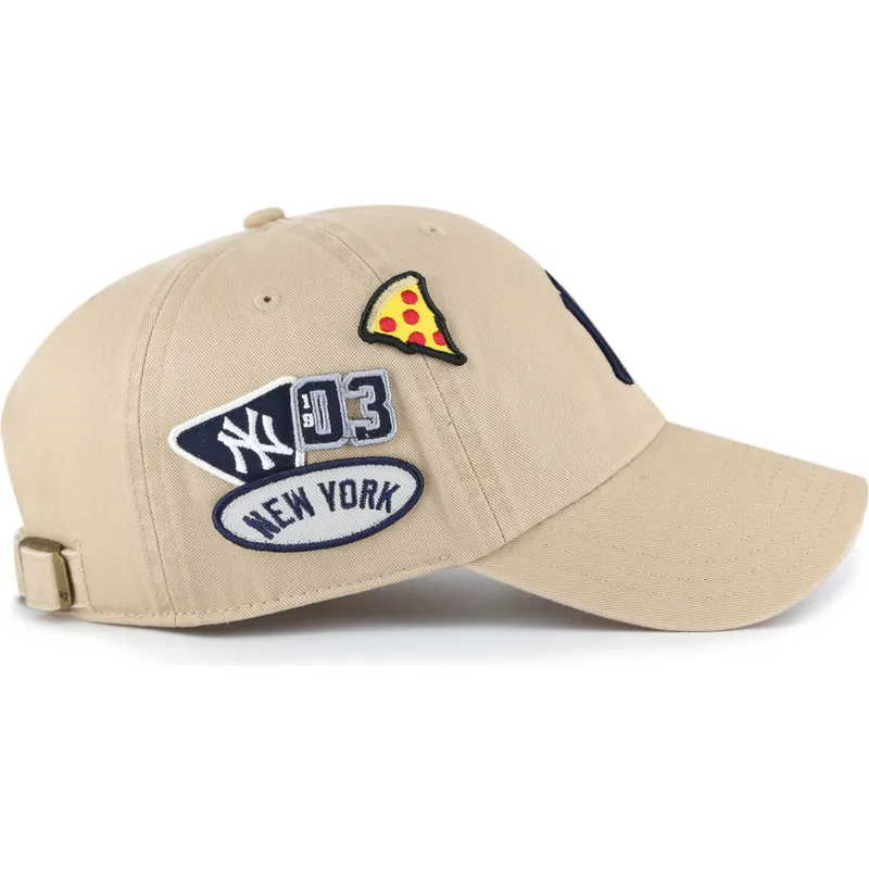 kapa-zaobljena-kaki-podesiv-clean-up-badges-new-york-yankees-mlb-47-brand