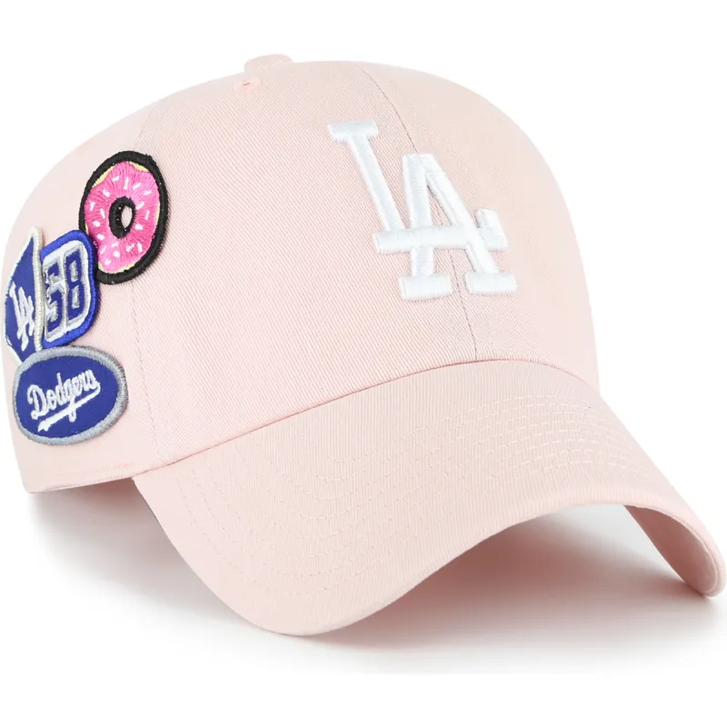 kapa-zaobljena-ruzicasta-podesiv-clean-up-badges-los-angeles-dodgers-mlb-47-brand