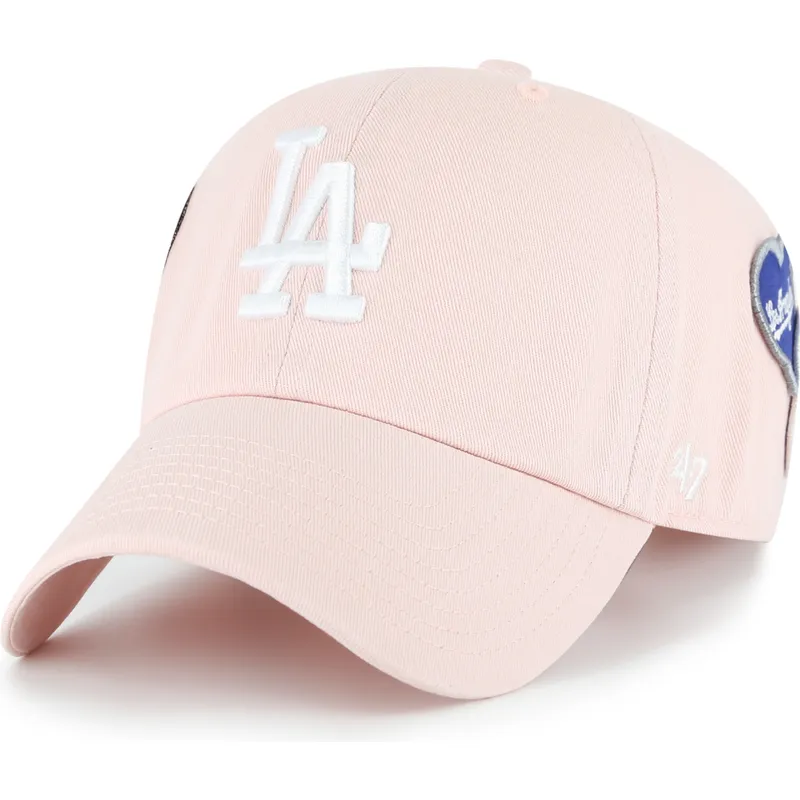 kapa-zaobljena-ruzicasta-podesiv-clean-up-badges-los-angeles-dodgers-mlb-47-brand