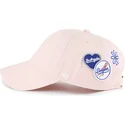 cap-zaobljena-pink-adjustable-strap-clean-up-badges-los-angeles-dodgers-mlb-47-brand
