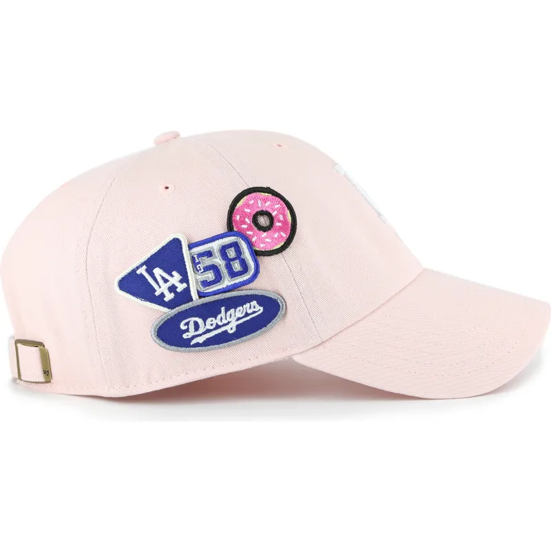 cap-zaobljena-pink-adjustable-strap-clean-up-badges-los-angeles-dodgers-mlb-47-brand