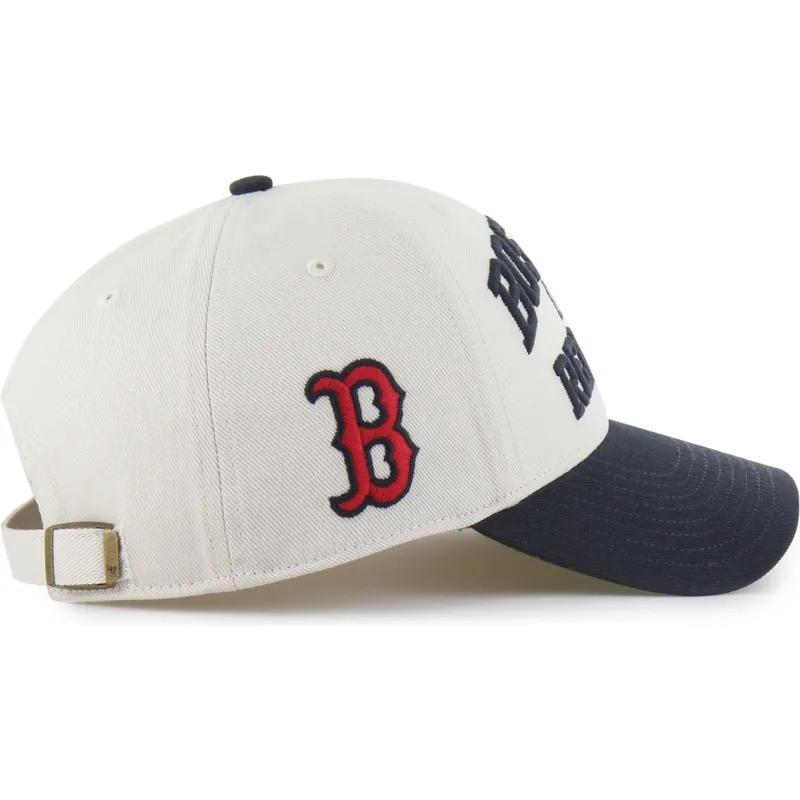 cap-zaobljena-beige-adjustable-strap-mvp-broke-line-boston-red-sox-mlb-47-brand