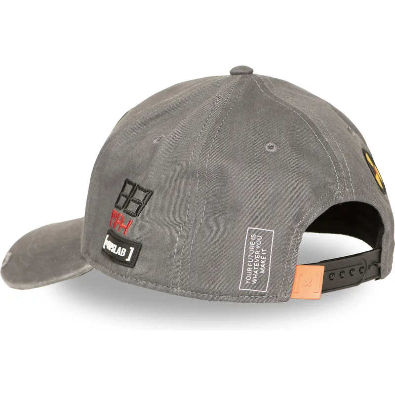 capslab-curved-brim-outatime-btf1-outb-back-to-the-future-grey-snapback-cap