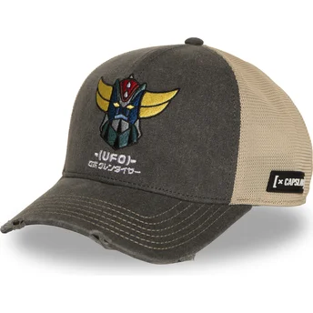 Capslab Robot Grendizer GOL7 GOLB Grey and Beige Trucker Hat