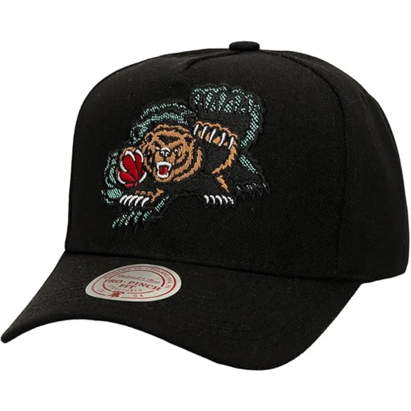 kapa-zaobljena-crna-snapback-tilted-pro-vancouver-grizzlies-nba-mitchell-ness