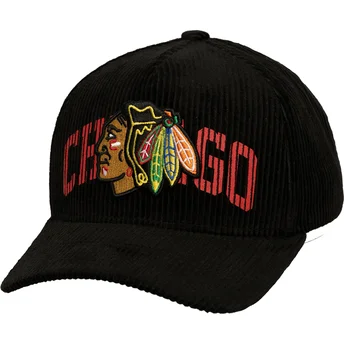 Cap zaobljena black snapback Arch Stamp Pro Chicago Blackhawks NHL Mitchell & Ness