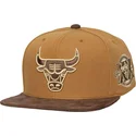 mitchell-ness-flat-brim-coffee-strapback-chicago-bulls-nba-brown-adjustable-cap