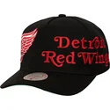 mitchell-ness-curved-brim-busted-pro-detroit-red-wings-nhl-black-snapback-cap