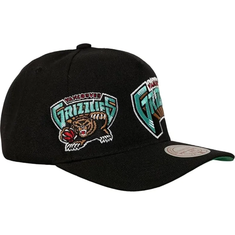 mitchell-ness-curved-brim-busted-pro-vancouver-grizzlies-nba-black-snapback-cap