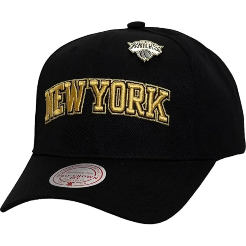 kapa-zaobljena-crna-snapback-pinned-gold-pro-new-york-knicks-nba-mitchell-ness