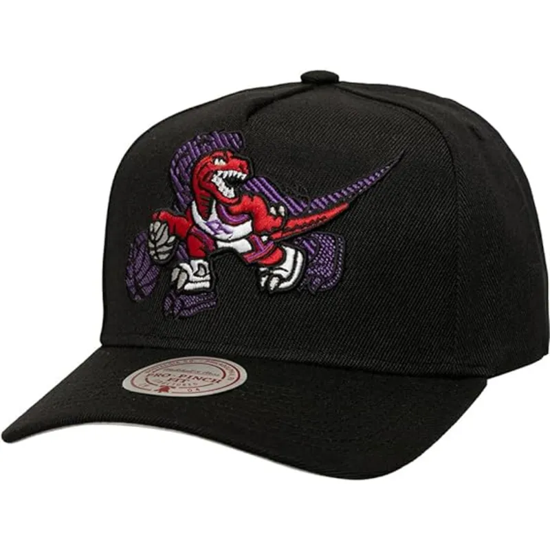 mitchell-ness-curved-brim-tilted-pro-toronto-raptors-nba-black-snapback-cap
