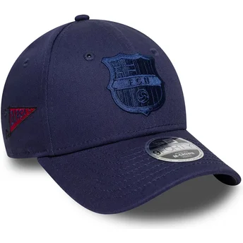 Cap zaobljena navy blue snapback za djecu 9FORTY M-Crown Graphic FC Barcelona LALIGA New Era