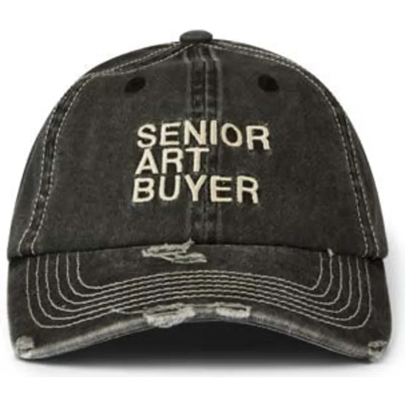 pica-pica-curved-brim-senior-art-buyer-washed-black-adjustable-cap