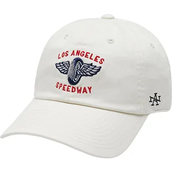 Kapa zaobljena bež podesiv Los Angeles Speedway Ballpark American Needle