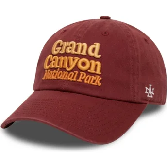 Kape zaobljena crvena podesiva traka Ballpark Grand Canyon National Park American Needle