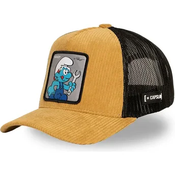 Cap zaobljena brown snapback Handy Smurf The Smurfs Capslab