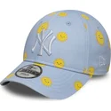 new-era-curved-brim-youth-9forty-summer-all-over-print-new-york-yankees-mlb-blue-adjustable-cap