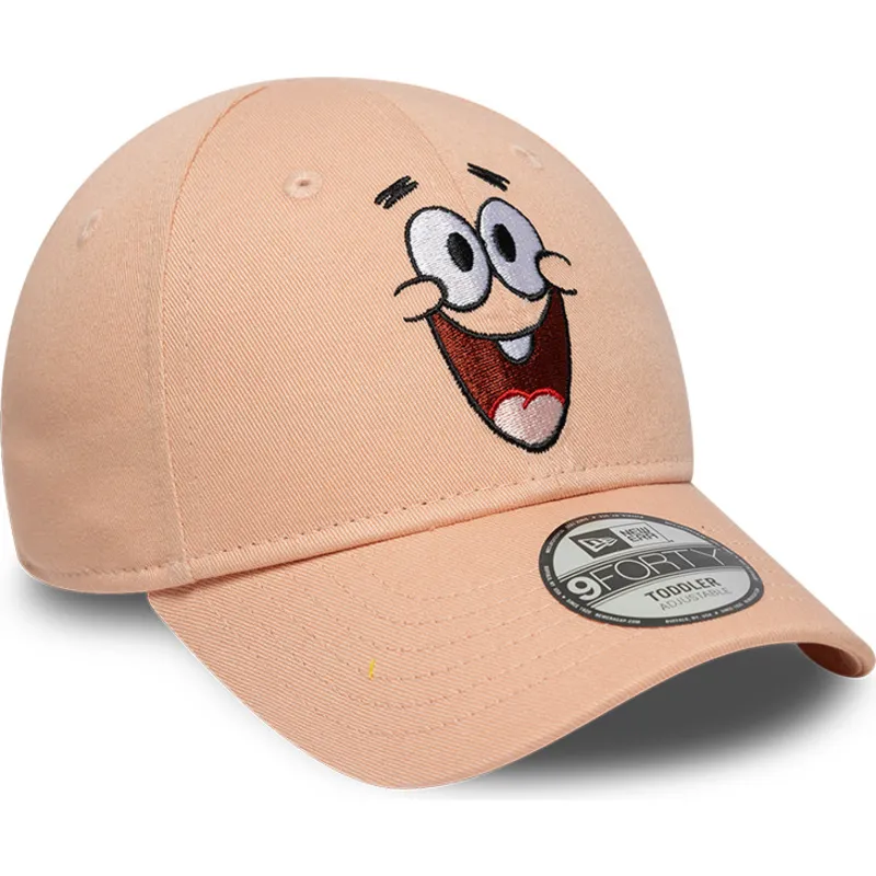 new-era-curved-brim-youth-patrick-star-9forty-face-spongebob-squarepants-pink-adjustable-cap