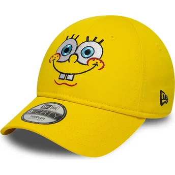 Cap zaobljena yellow adjustable strap za djecu 9FORTY Face Bob Esponja New Era