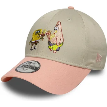 Cap zaobljena multicolor snapback za djecu 9FORTY Bob Esponja y Patricio Estrella New Era
