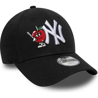 Kapa zaobljena crna podesiv za djecu 9FORTY Icon New York Yankees MLB New Era