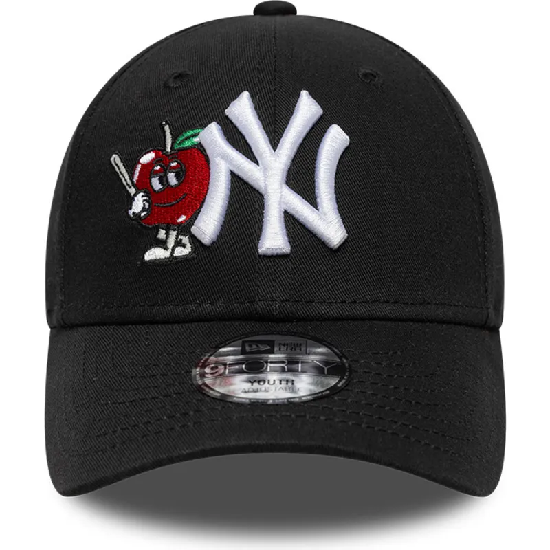 kapa-zaobljena-crna-podesiv-za-djecu-9forty-icon-new-york-yankees-mlb-new-era