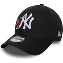 kapa-zaobljena-crna-podesiv-za-djecu-9forty-icon-new-york-yankees-mlb-new-era
