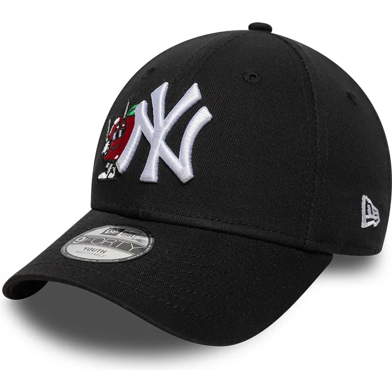 kapa-zaobljena-crna-podesiv-za-djecu-9forty-icon-new-york-yankees-mlb-new-era