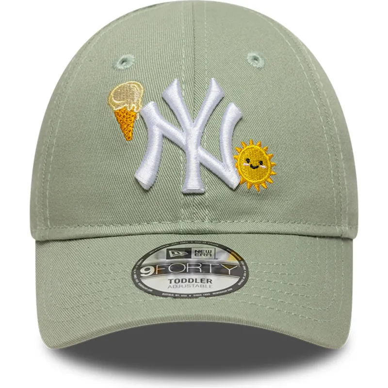 kapa-zaobljena-zelena-podesiv-za-djecu-9forty-summer-icon-new-york-yankees-mlb-new-era